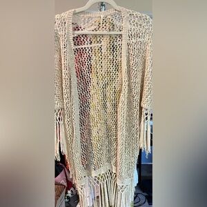 New POL Ivory Crochet Knitwear